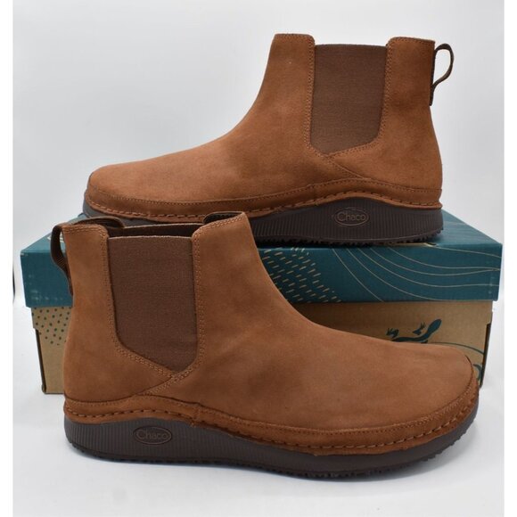 Chaco Mens Size 12 Paonia Cinnamon Brown Suede Chelsea Boots Shoes